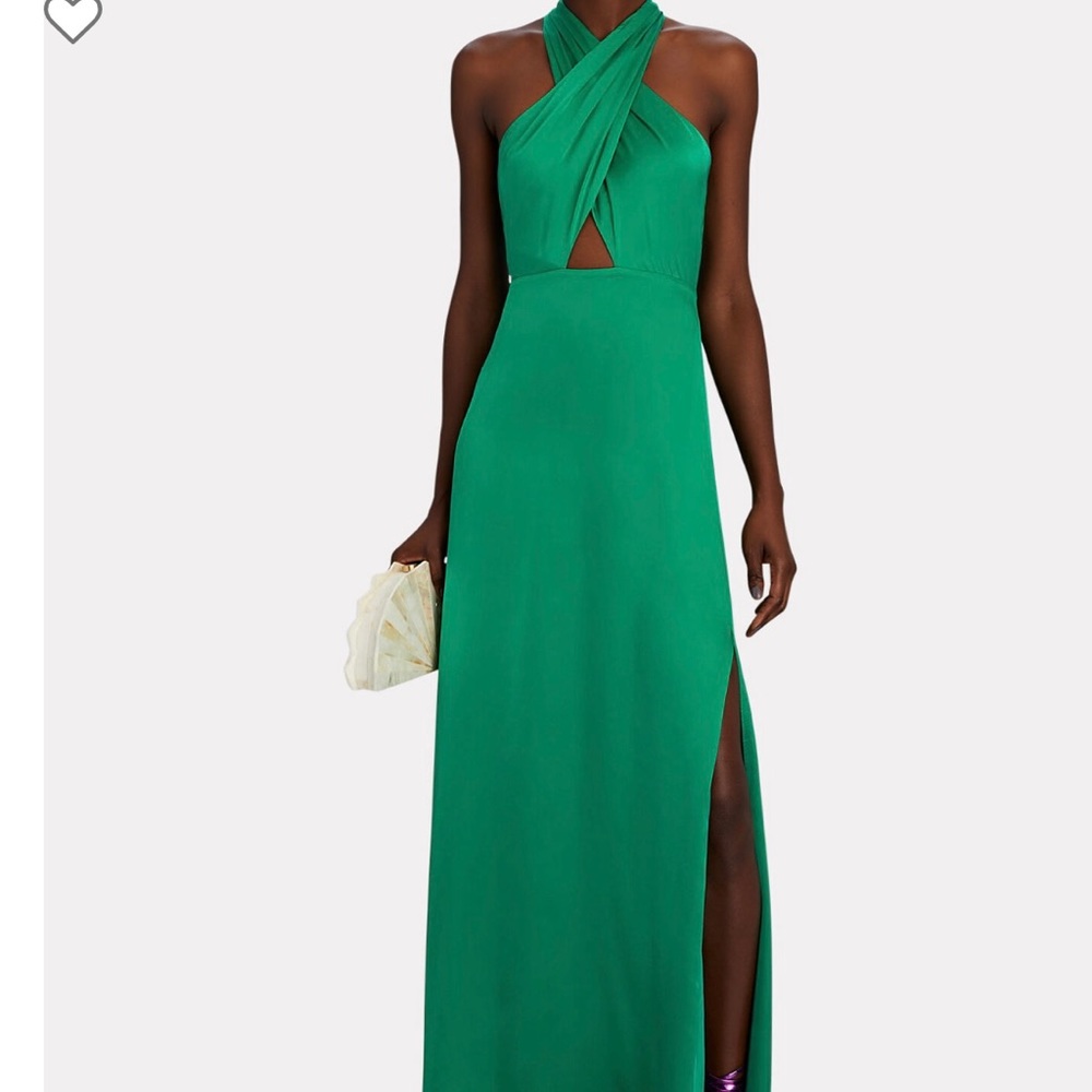 Green Silk Maxi Dress
